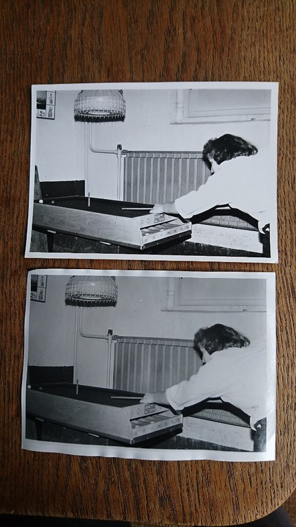 ORWO Fotopapier im Vergleich, oben das Orginalfoto aus 1988, unten das neu entwickelte